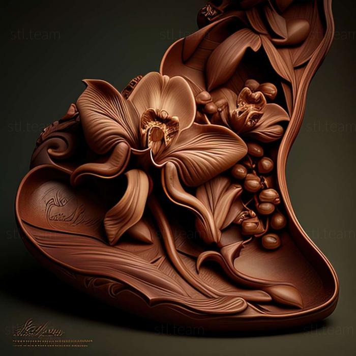 3D модель Орхидея туфелька Ротшильда (STL)